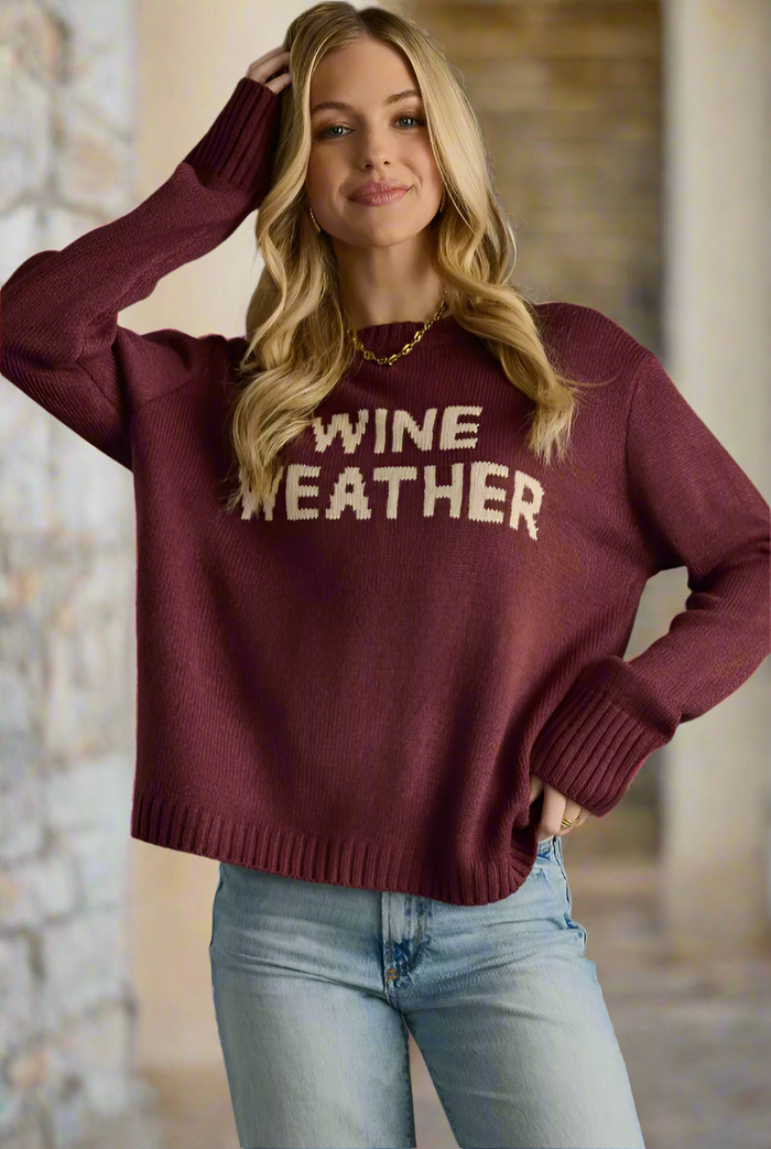 Wine Weather Sweater