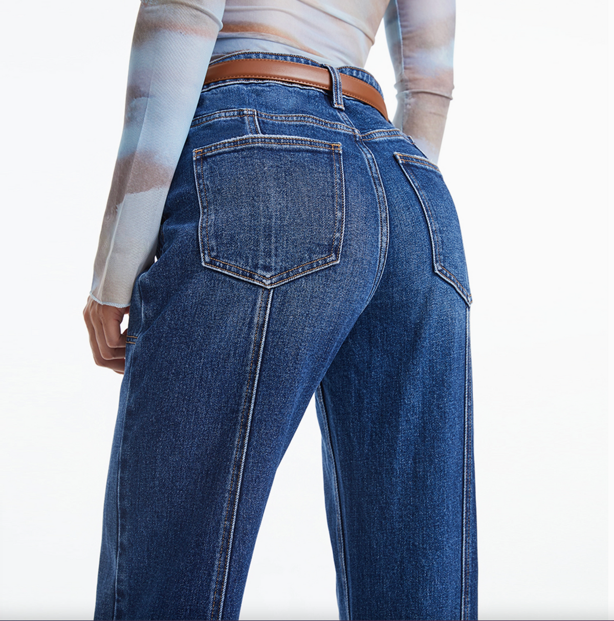 High Rise Pocket Jeans