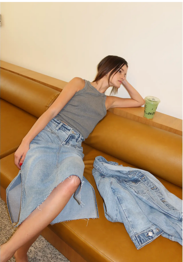 Let It Ride Denim Skirt