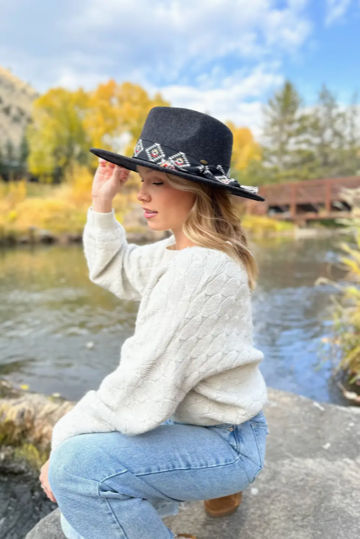Aztec Felt Hat – Cinderella Ranch Boutique