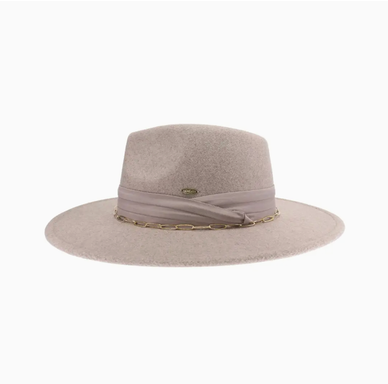 Pleated Band Felt Hat