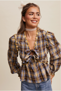 Maddie Plaid Top