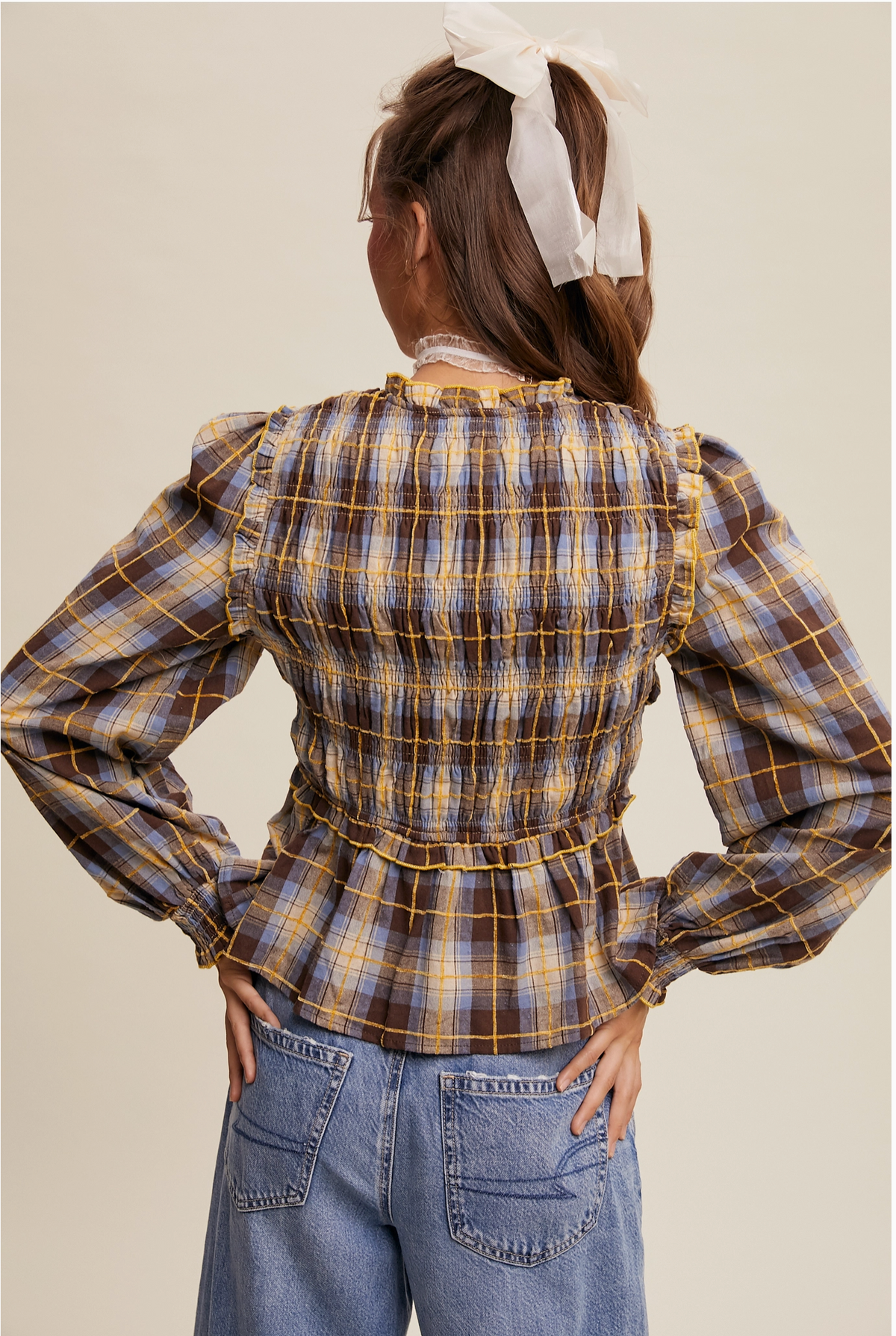 Maddie Plaid Top