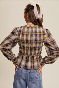 Maddie Plaid Top