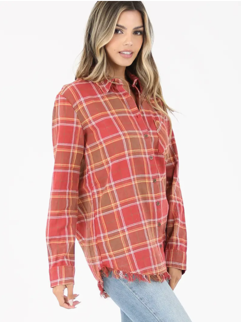 Coronado Plaid Top