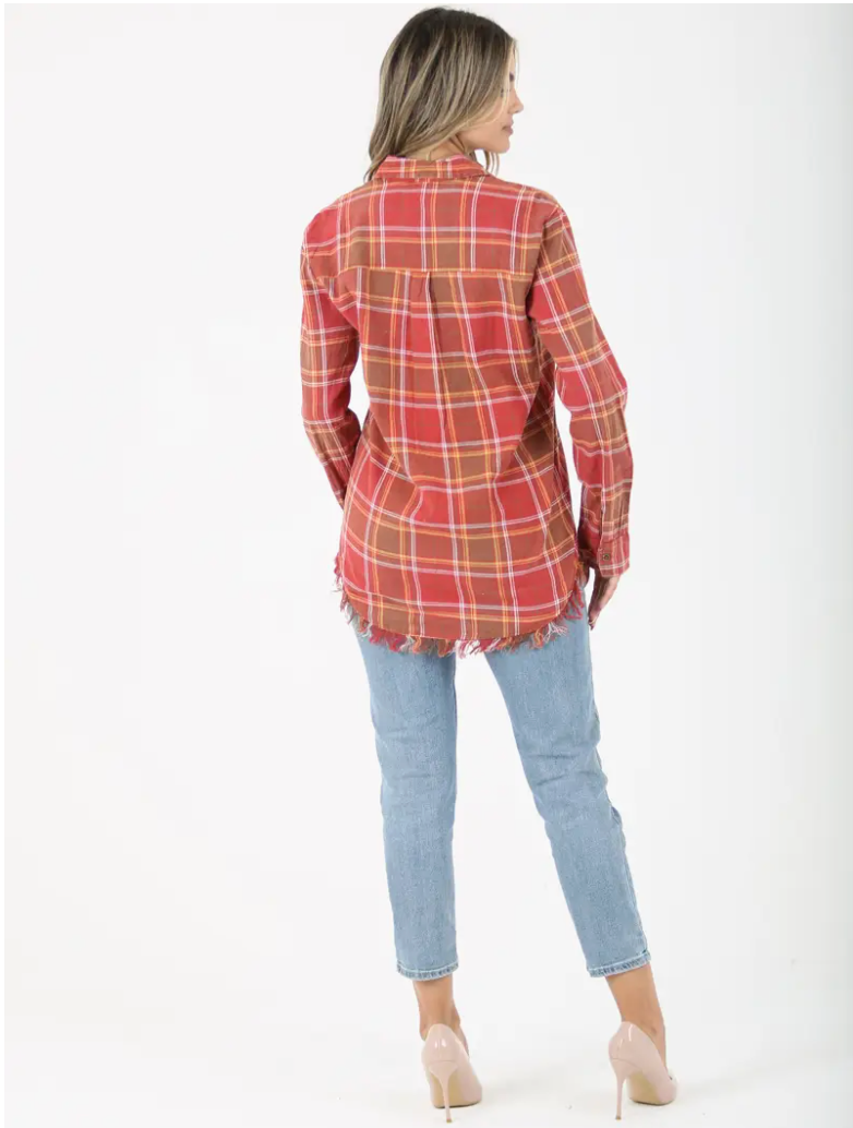 Coronado Plaid Top