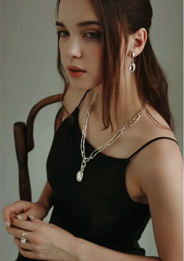 Shine On Pewter Necklace