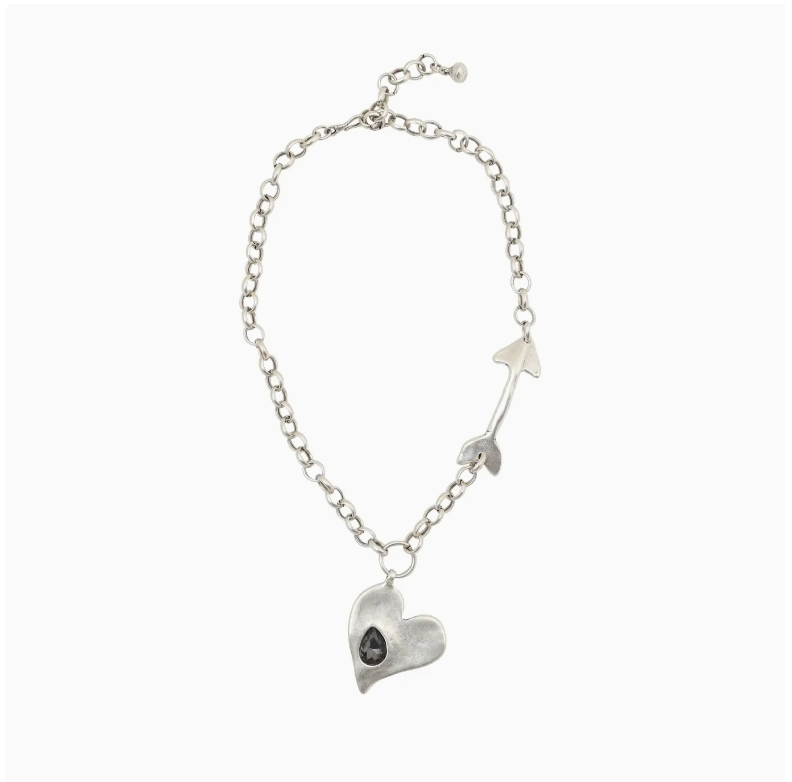Heart & Arrow Pewter Necklace | Arrival 10/9