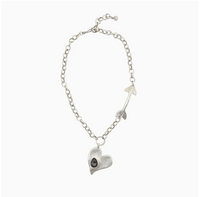 Heart & Arrow Pewter Necklace | Arrival 10/9