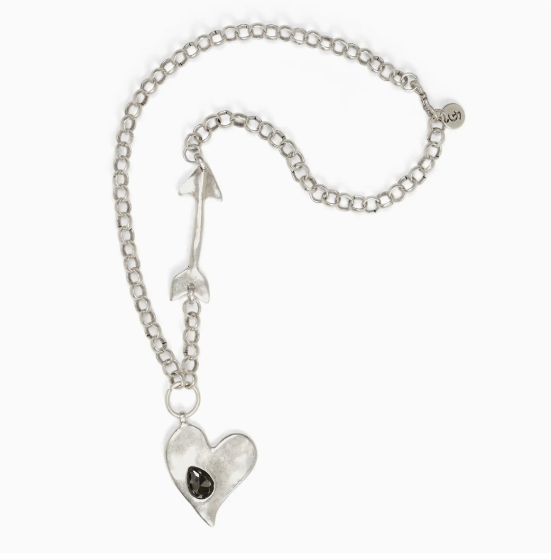 Heart & Arrow Pewter Necklace | Arrival 10/9