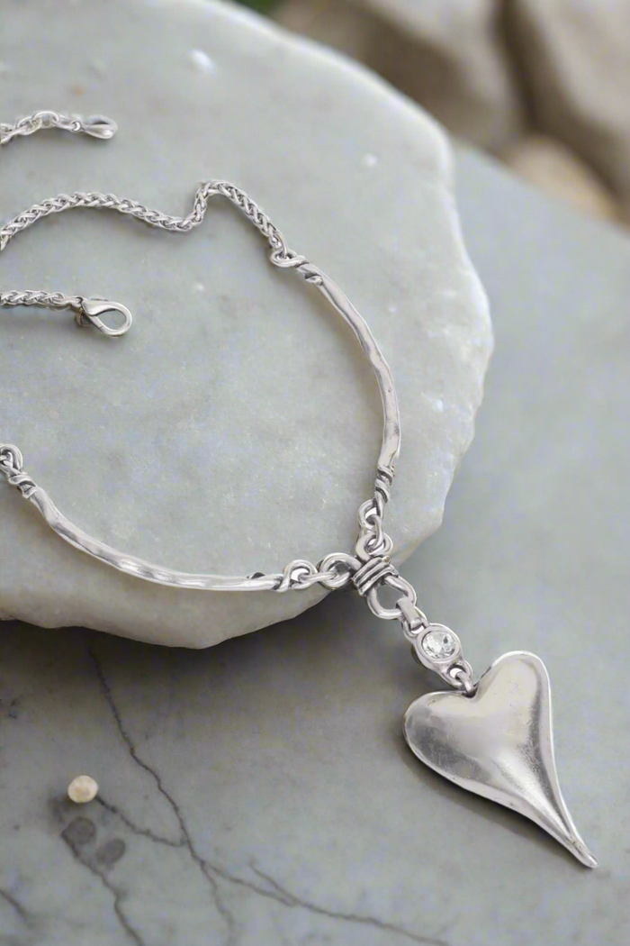 Full Heart Pewter Necklace | Arrival 10/9