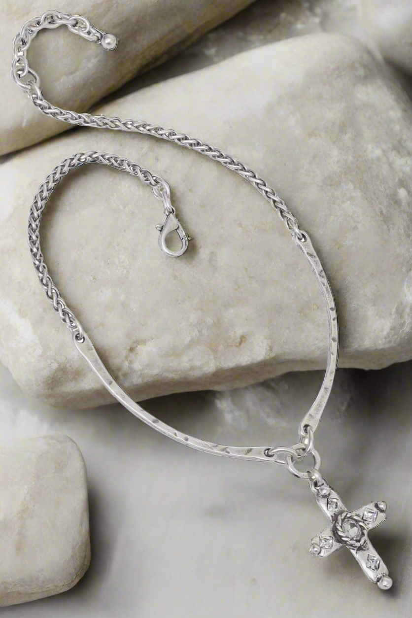 Crossroads Pewter Necklace