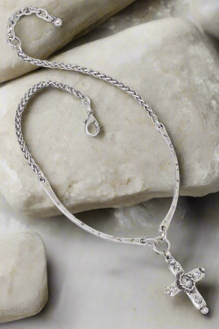 Crossroads Pewter Necklace