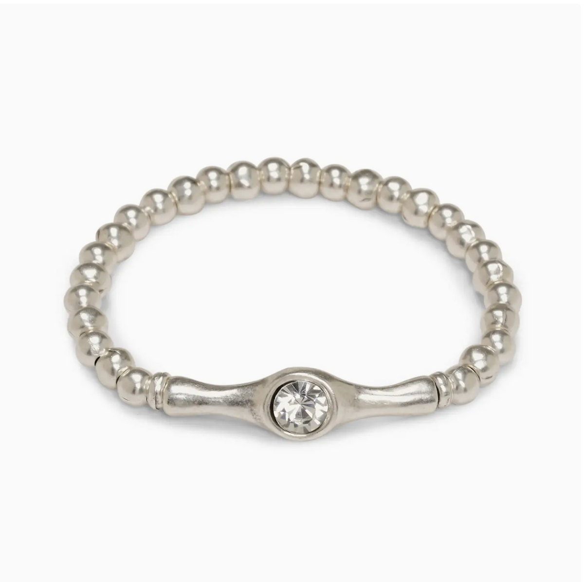 Pricilla Crystal & Pewter Bracelet