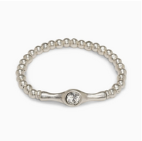 Pricilla Crystal & Pewter Bracelet