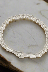 Pricilla Crystal & Pewter Bracelet