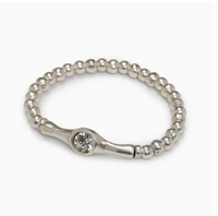 Pricilla Crystal & Pewter Bracelet
