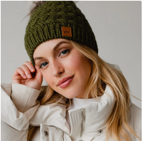 Olive Green Benie Hat