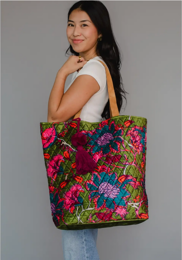 Just Bloom Quilted Tote