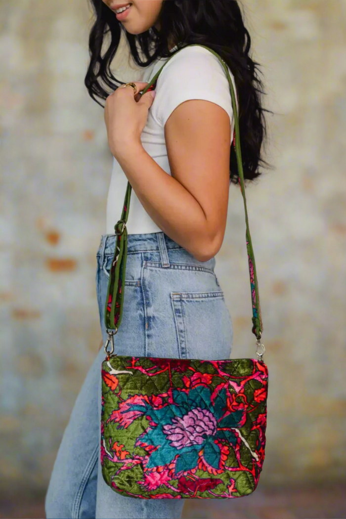 Just Bloom Quilted Crossbody