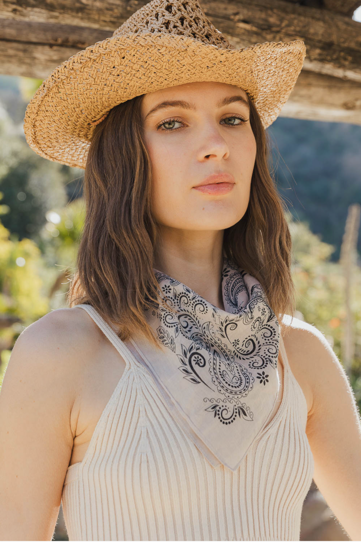 Paisley Floral Bandana | Beige | Arrival 10/9