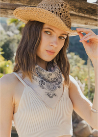 Paisley Floral Bandana | Beige | Arrival 10/9