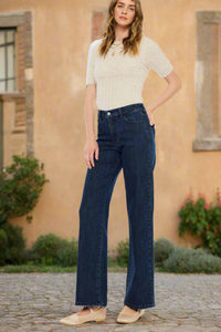 KanCan Dark Wide Leg Jean