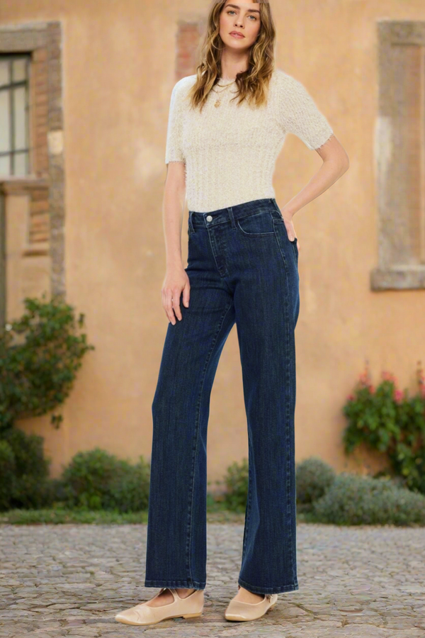 KanCan Dark Wide Leg Jean