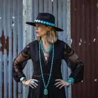 White Turquoise Beaded Necklace