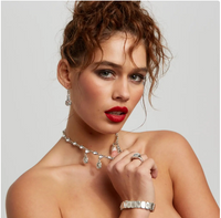 Pewter Crystal Earrings