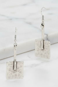 Pewter Box Out Earrings