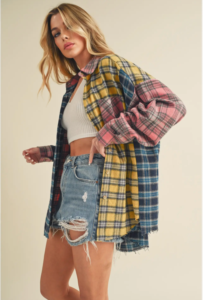 Neela Plaid Flannel Top
