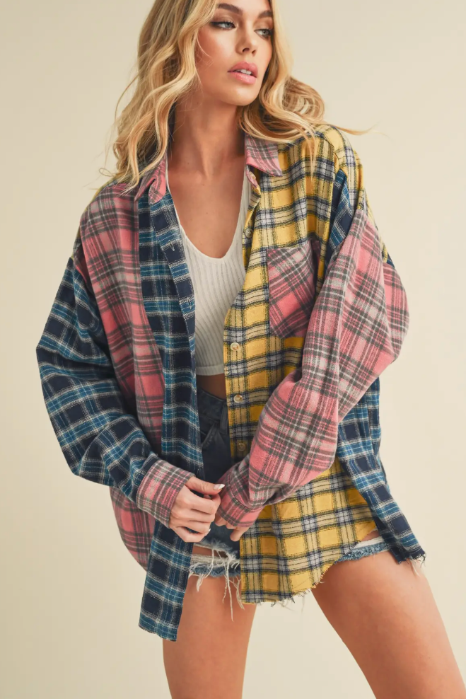 Neela Plaid Flannel Top