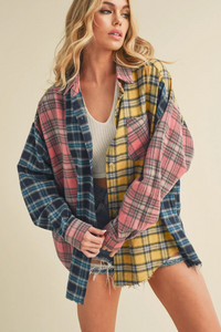 Neela Plaid Flannel Top