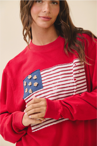 Flag Patch Sweatshirt