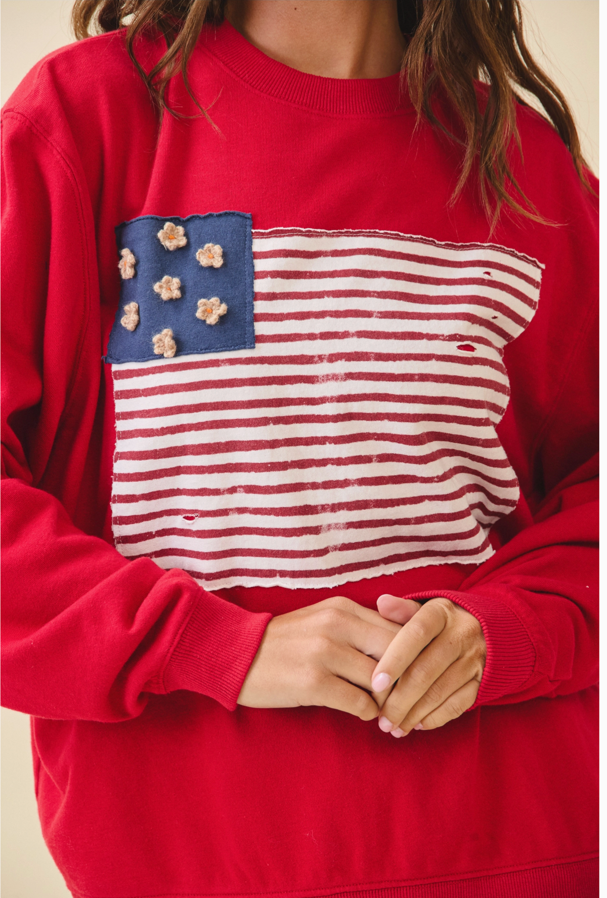 Flag Patch Sweatshirt
