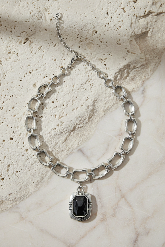 Midnight Hour Pewter Necklace