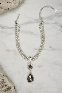Don't Wait Up Pewter Necklace