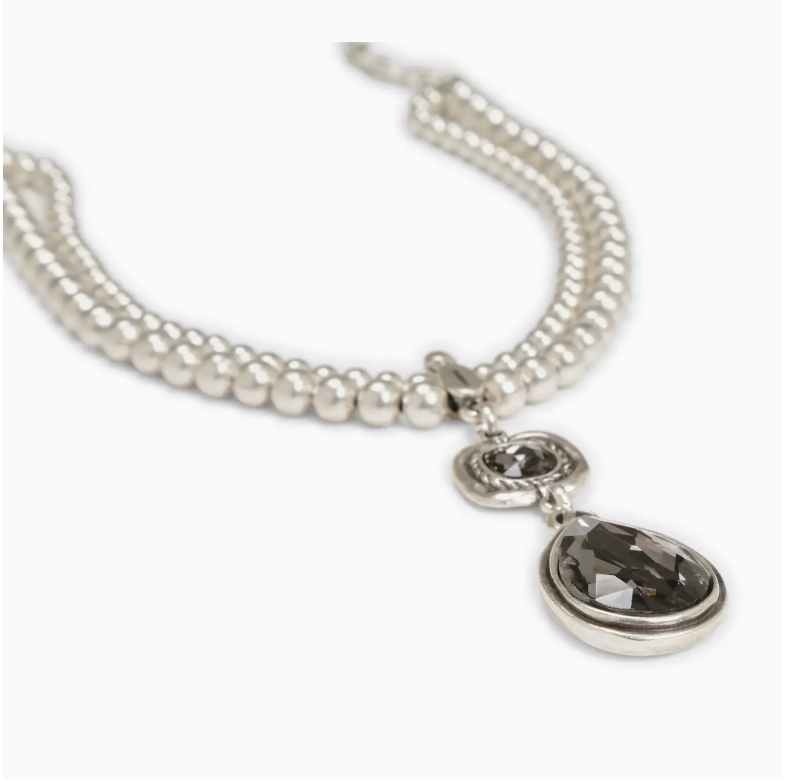 Don't Wait Up Pewter Necklace