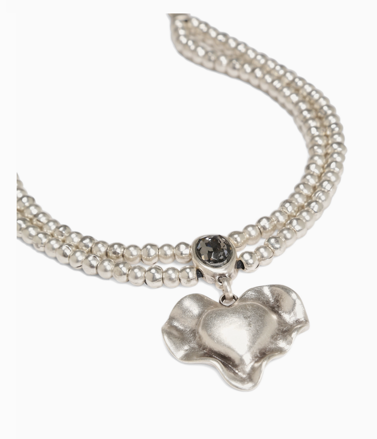 Heartbreaker With Stone Pewter Necklace