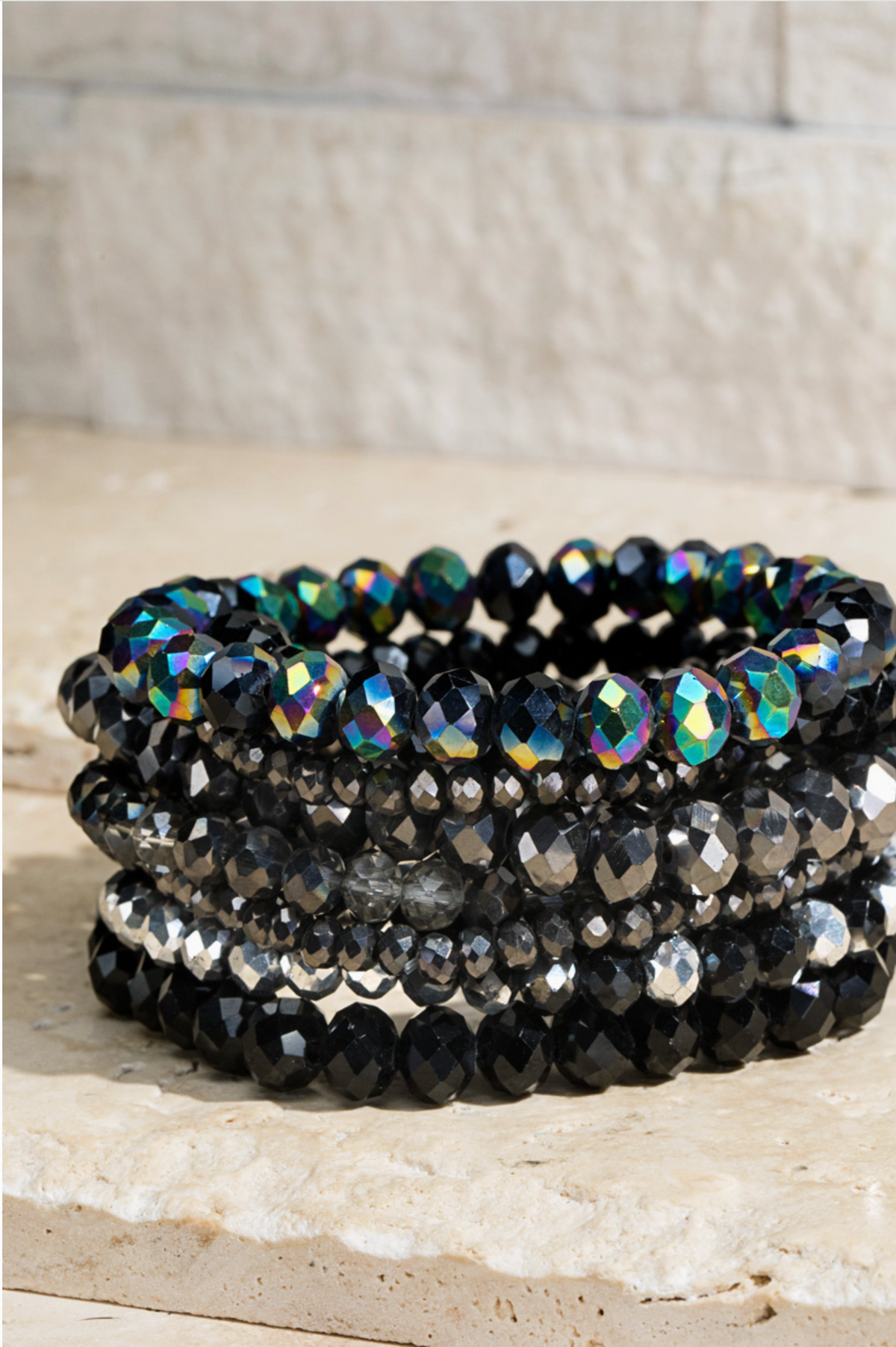 Glorious Bracelet Stack - Black