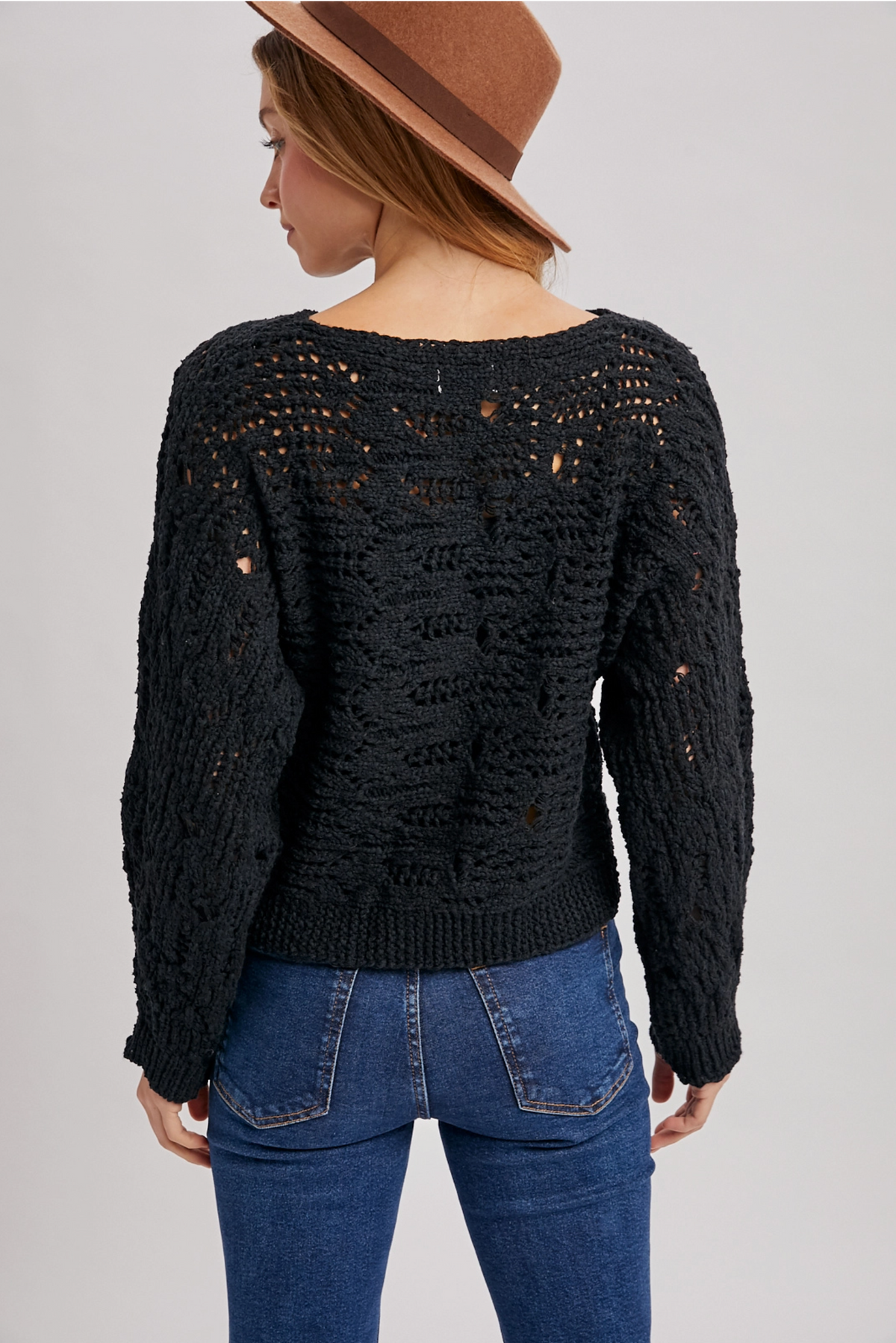 Night Moves Open Knit Sweater