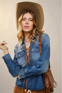 She's From Texas Denim Shirt | Arrival 12/19