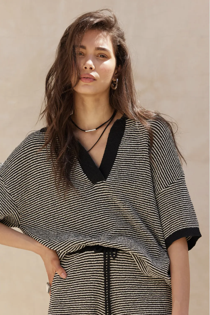 Logan Striped Knit Top