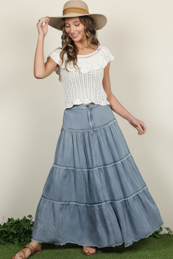 Jesse Tiered Maxi Skirt