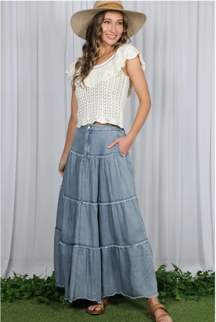 Jesse Tiered Maxi Skirt
