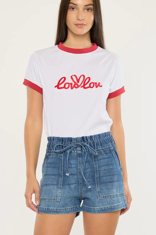 Paper Bag Denim Shorts