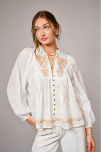 Gilly Embroidered Top