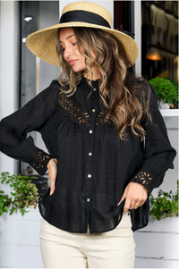 Cheyenne Lace Trimmed Top