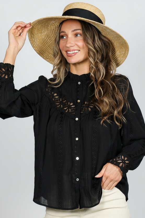 Cheyenne Lace Trimmed Top